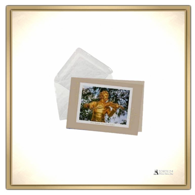 Grußkarte mit Persönlichen Text - Strauss